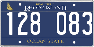 RI license plate 128083
