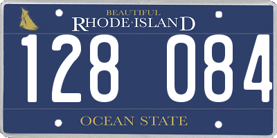 RI license plate 128084