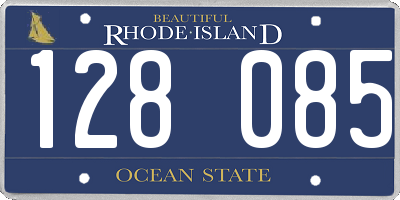 RI license plate 128085
