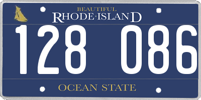 RI license plate 128086