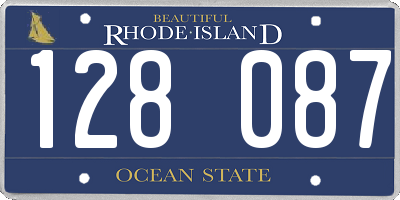 RI license plate 128087