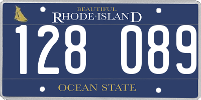 RI license plate 128089