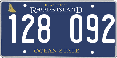 RI license plate 128092