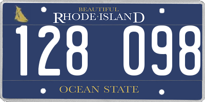 RI license plate 128098