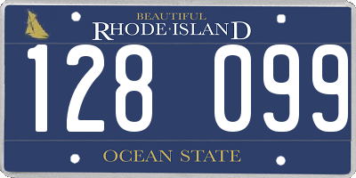 RI license plate 128099