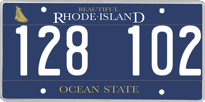 RI license plate 128102