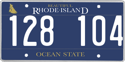 RI license plate 128104