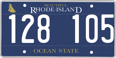 RI license plate 128105
