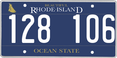 RI license plate 128106