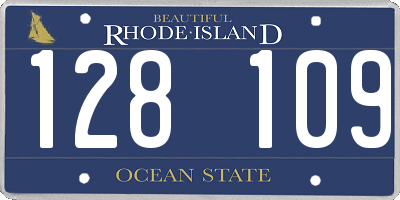 RI license plate 128109