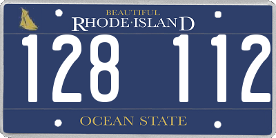 RI license plate 128112