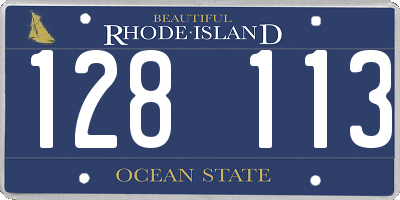 RI license plate 128113