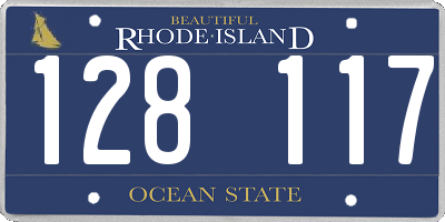 RI license plate 128117