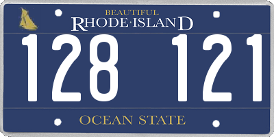 RI license plate 128121
