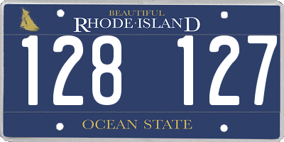 RI license plate 128127