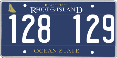 RI license plate 128129