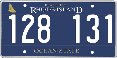 RI license plate 128131