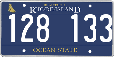 RI license plate 128133