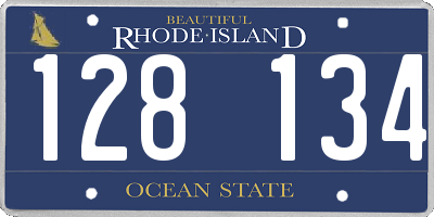 RI license plate 128134