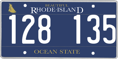 RI license plate 128135