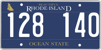RI license plate 128140