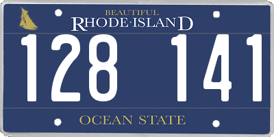 RI license plate 128141