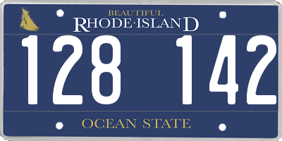 RI license plate 128142