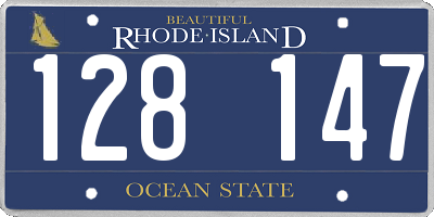 RI license plate 128147
