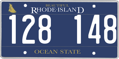 RI license plate 128148
