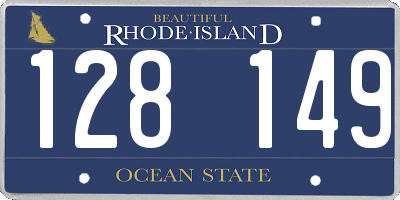 RI license plate 128149