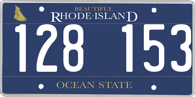 RI license plate 128153
