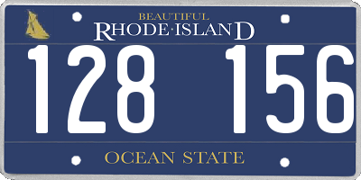 RI license plate 128156