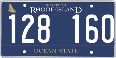 RI license plate 128160