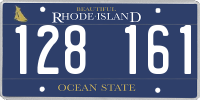 RI license plate 128161