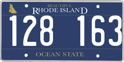 RI license plate 128163