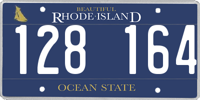RI license plate 128164