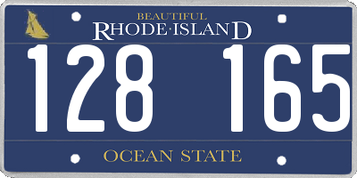 RI license plate 128165