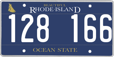 RI license plate 128166