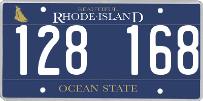 RI license plate 128168