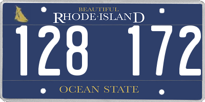RI license plate 128172