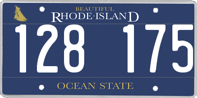 RI license plate 128175