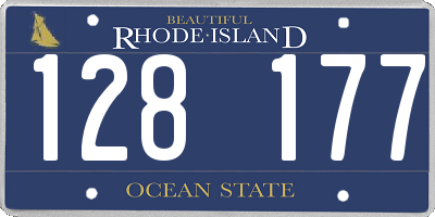 RI license plate 128177