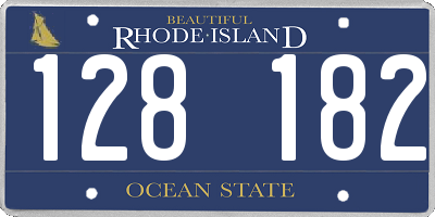RI license plate 128182