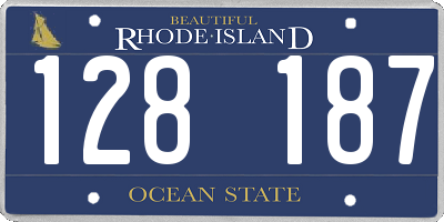 RI license plate 128187