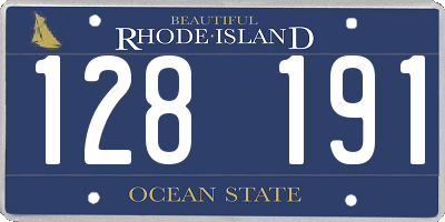 RI license plate 128191