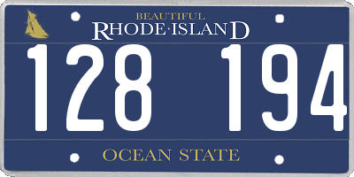 RI license plate 128194