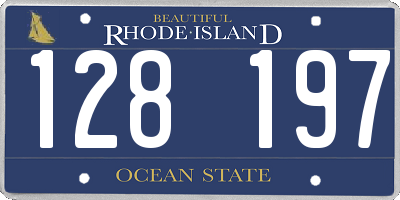 RI license plate 128197