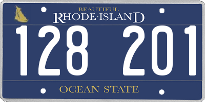 RI license plate 128201