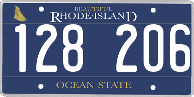 RI license plate 128206
