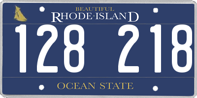 RI license plate 128218